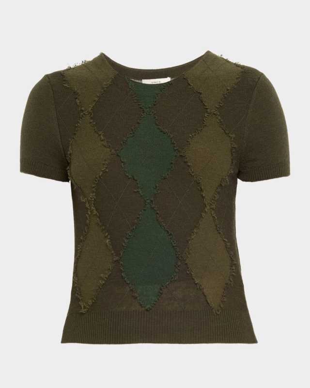 Cashmere and Wool Argyle Sweat